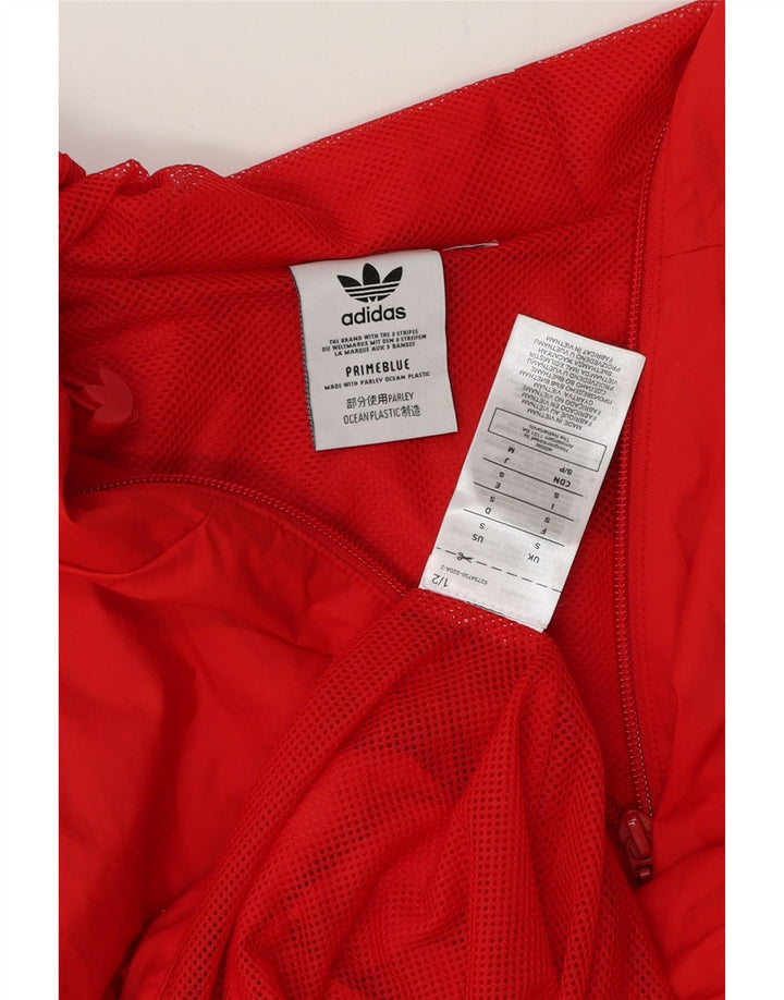 ADIDAS Veste de pluie à capuche graphique pour homme UK 36 Small Rouge Polyester