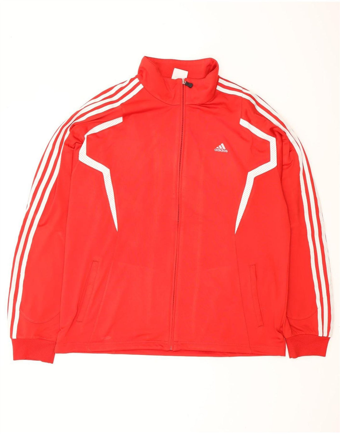 Adidas Veste de survêtement pour homme Large Rouge Colorblock Polyester