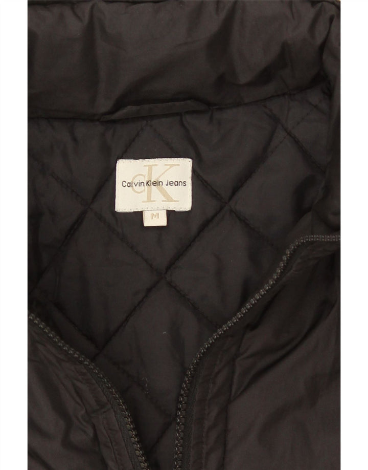 Calvin Klein Veste matelassée pour femme UK 12 Medium Noir Polyester