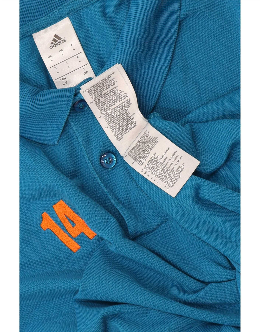 Adidas Polo graphique homme grand bleu coton