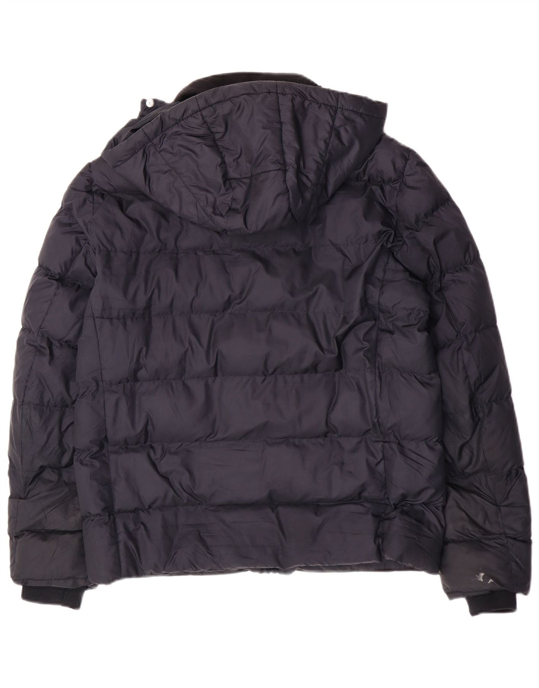 Reiss Veste matelassée à capuche pour homme UK 40 Large Bleu Marine Colorblock Polyester