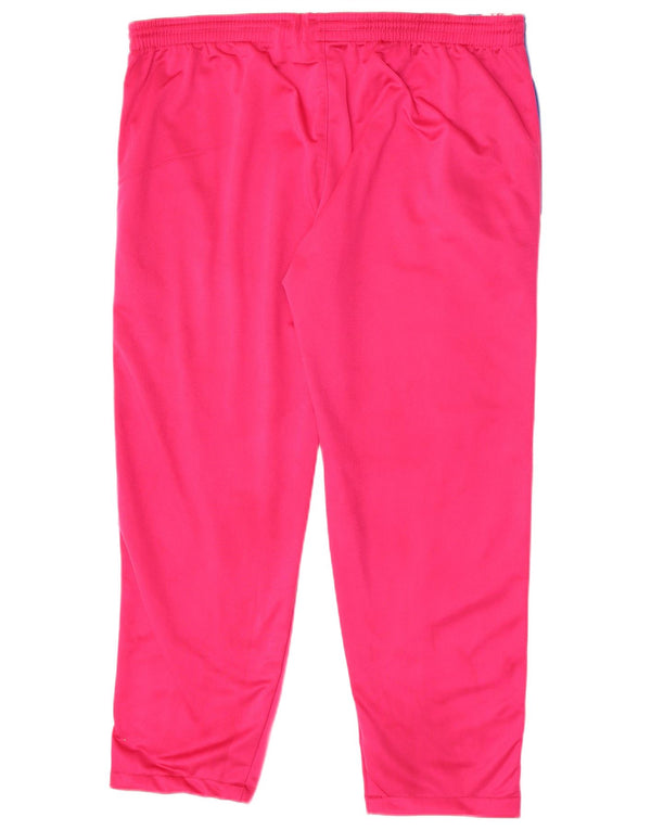 Kappa Pantalon de survêtement graphique pour femme UK 20 2XL Rose Colourblock