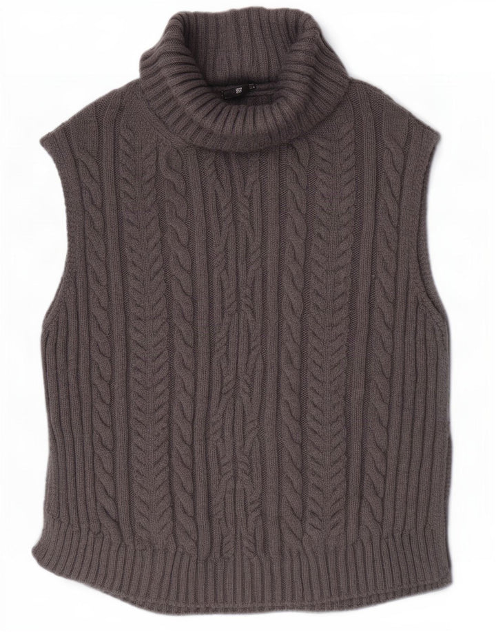 Marks & Spencer Débardeur surdimensionné pour femme UK 10 Small Gris Acrylique