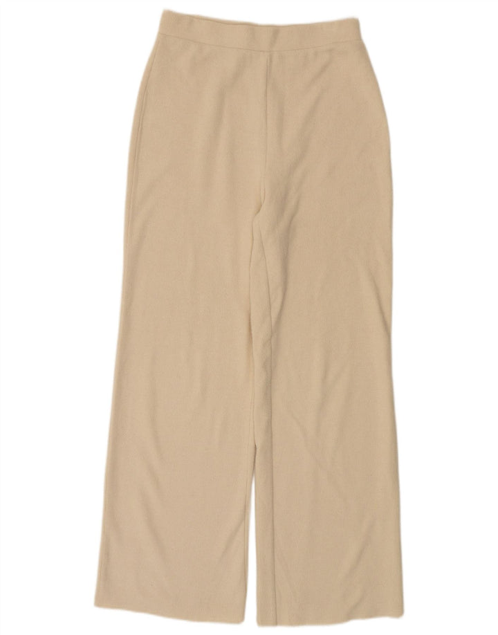 Pantalon de survêtement Zara Femme UK 12 Polyester Beige Moyen