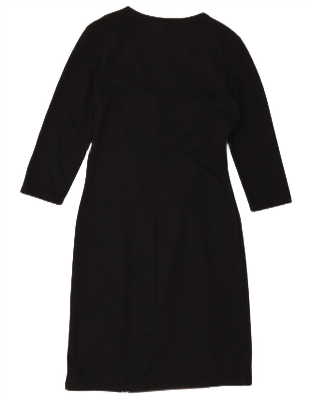 DESIGUAL Robe fourreau à manches 3/4 pour femme UK 10 Petit Noir Géométrique