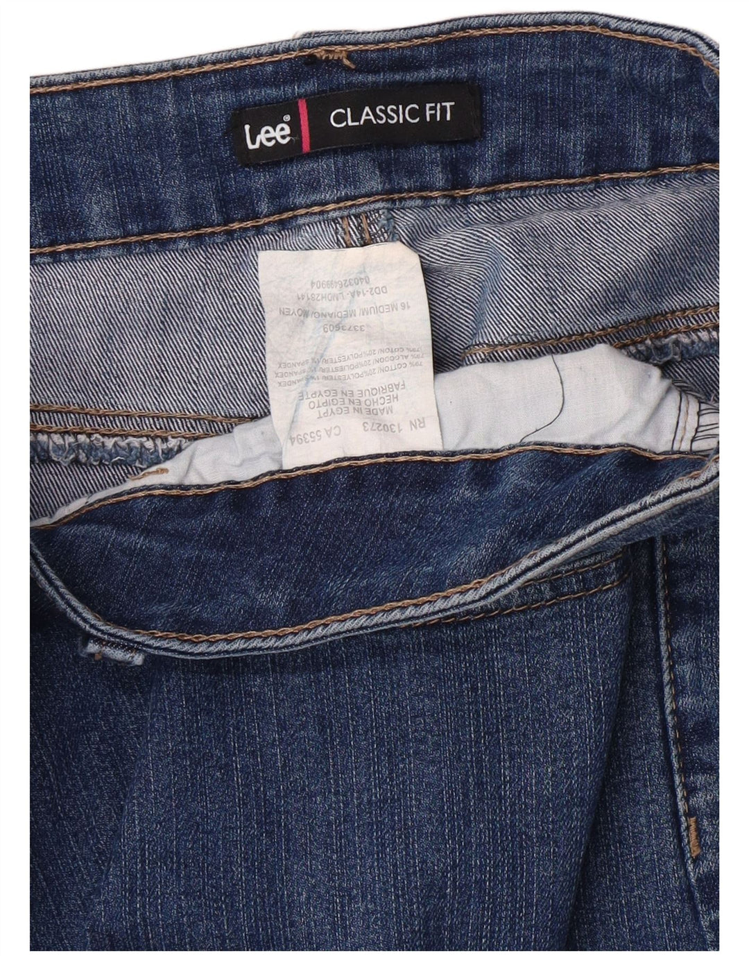 LEE Jean Capri Coupe Classique pour Femme US 16 2XL W34 L22 Bleu Coton