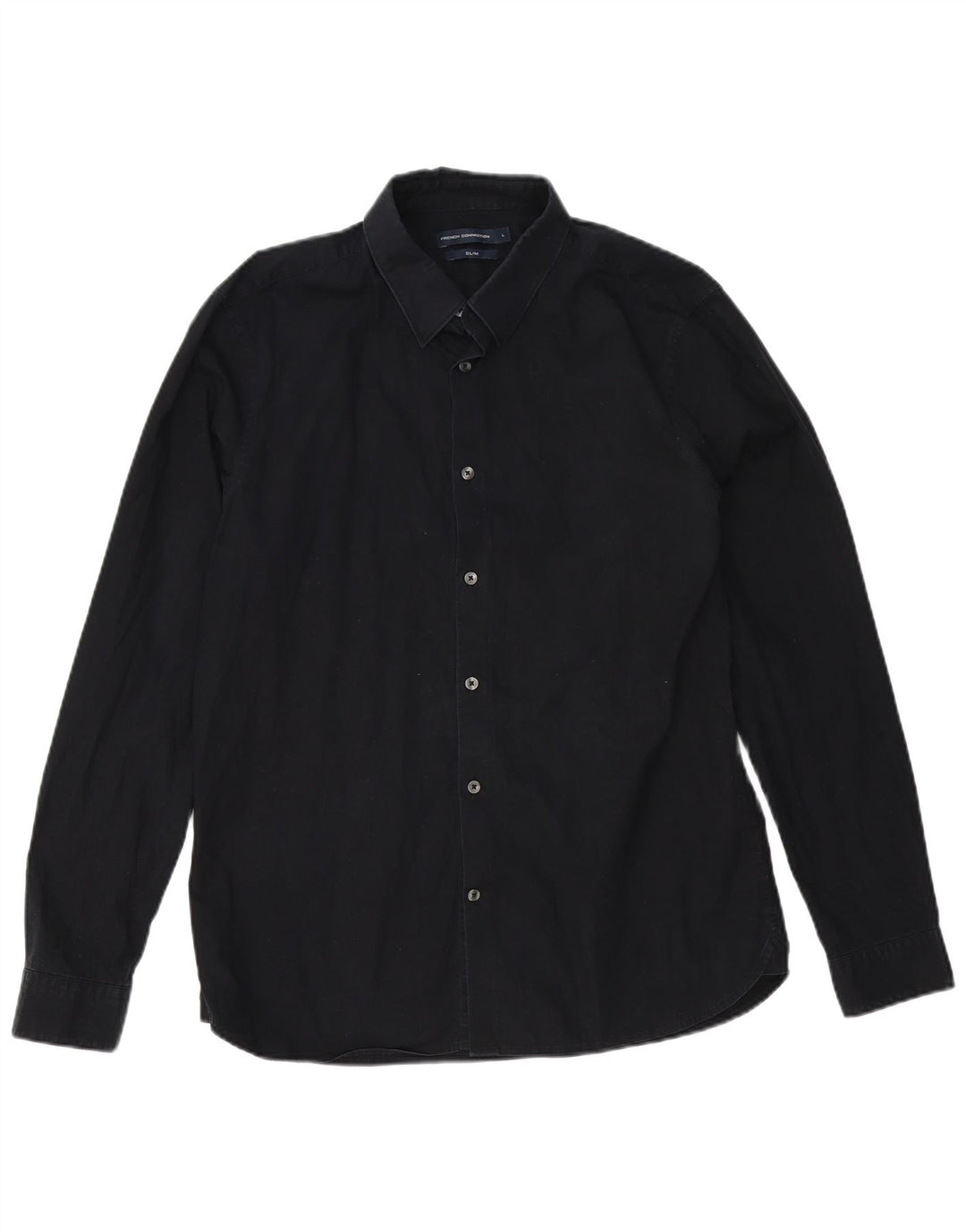 French Connection Chemise Slim Homme Bleu Marine Large Coton