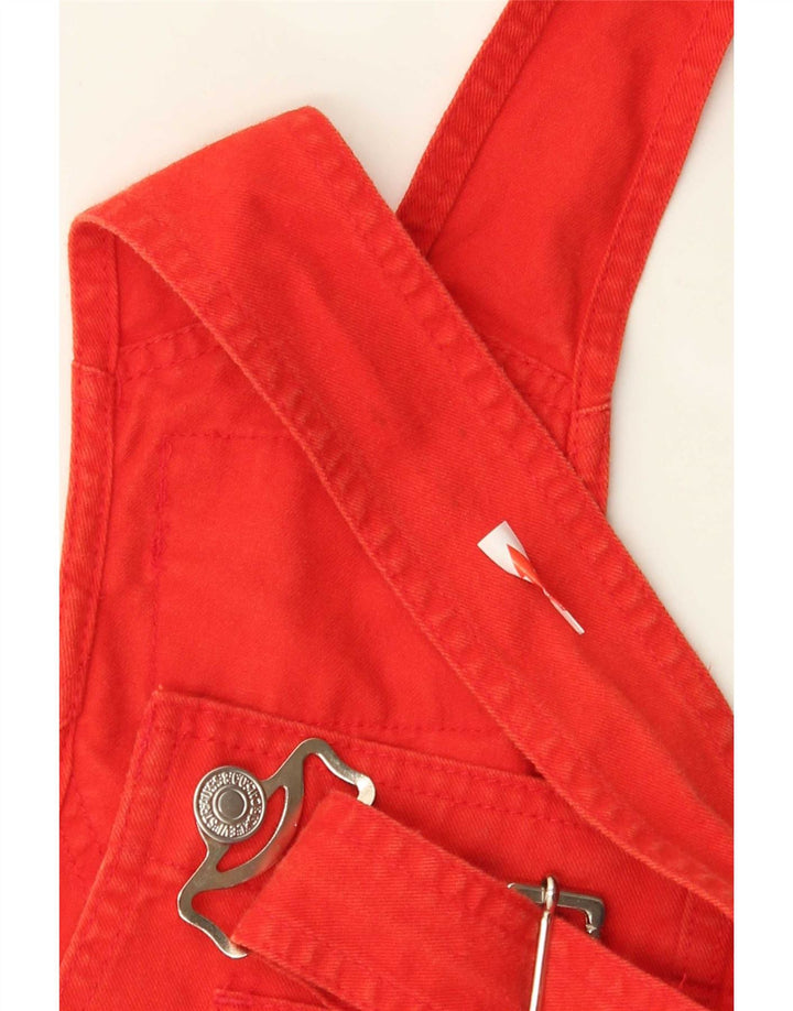 Levi's Salopette Short En Jean Femme Large W36 Rouge Coton