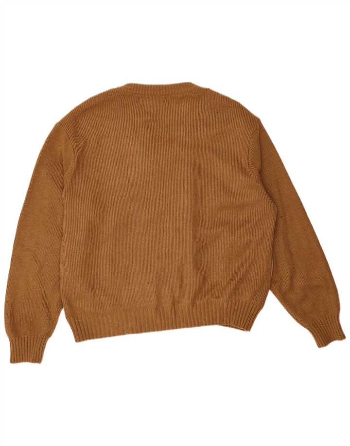 Pull Homme Daim Col V Pull XL Beige Acrylique