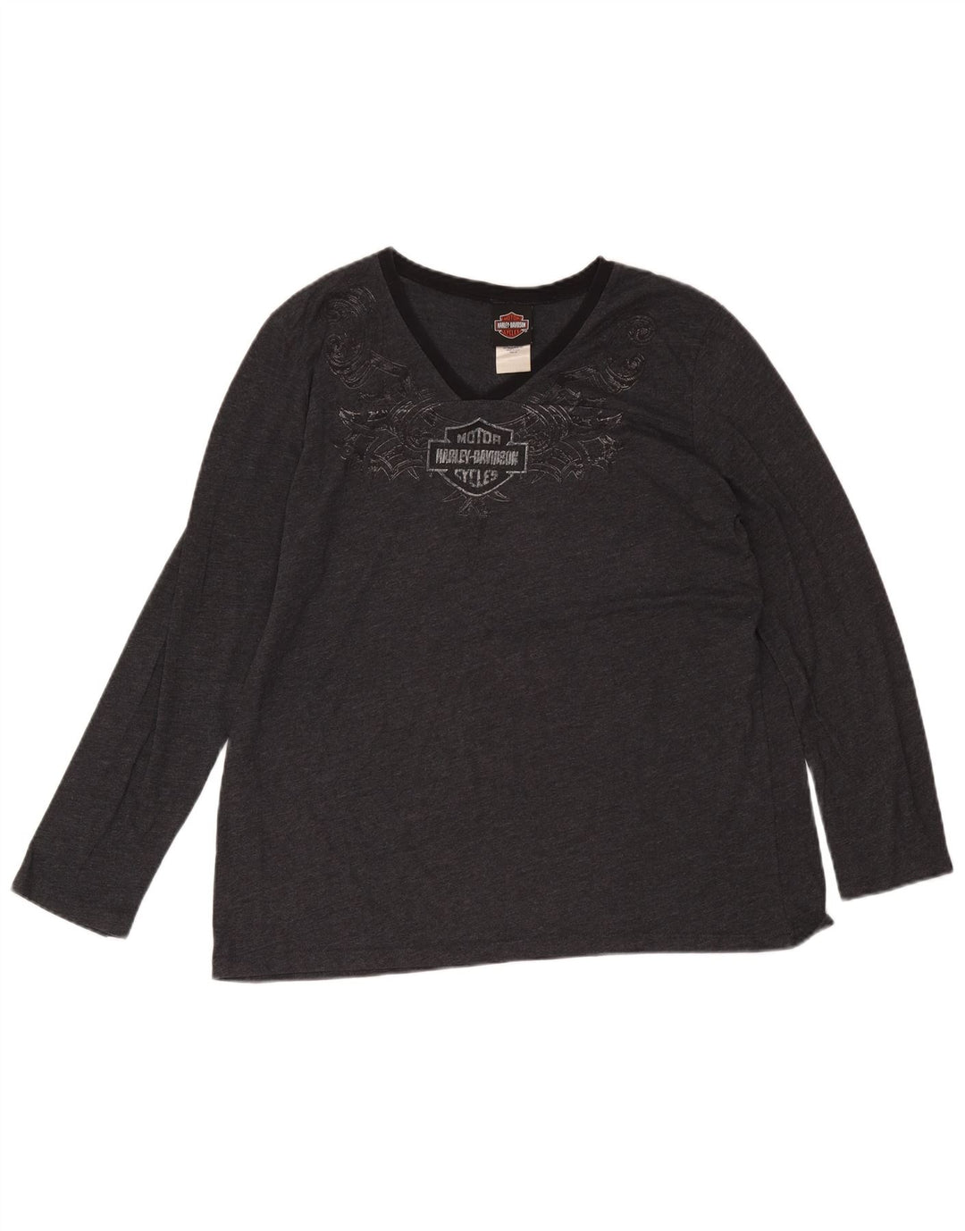 Harley Davidson Haut à manches longues pour femme UK 20 2XL Gris Coton