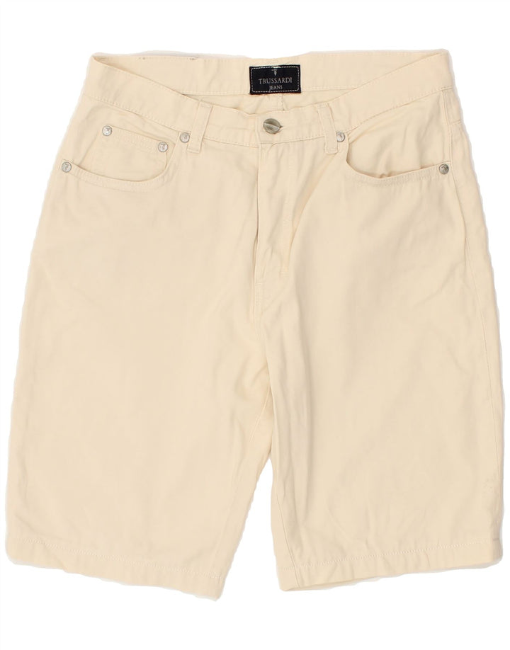 TRUSSARDI Womens Casual Shorts W27 Small Beige Cotton Vintage Trussardi and Second-Hand Trussardi from Messina Hembry 