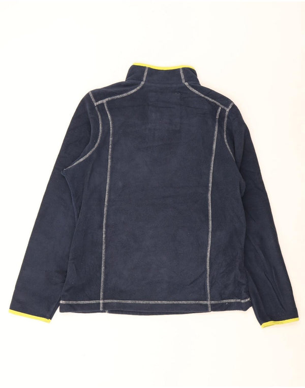 Weird Fish Pull polaire à col zippé pour femme UK 14 Large Bleu marine Polyester