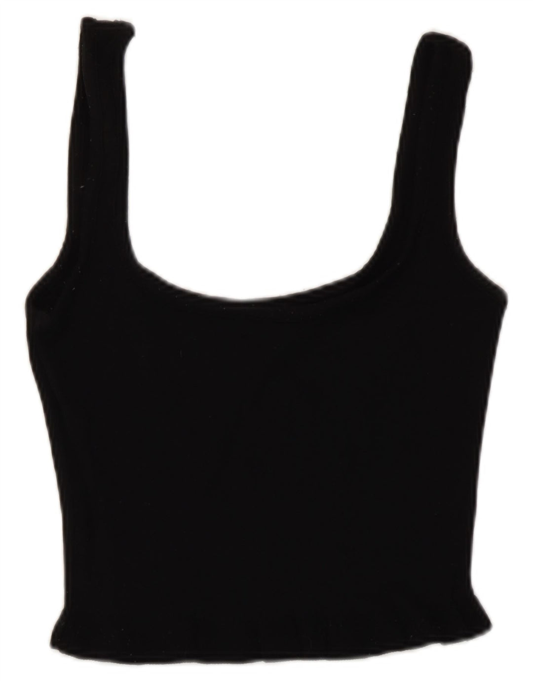 Zara Femme Crop Top UK 8 Small Noir Viscose