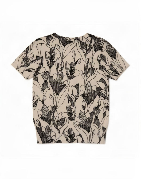 Marks & Spencer Cardigan à manches courtes pour femme UK 12 Medium Blanc Floral