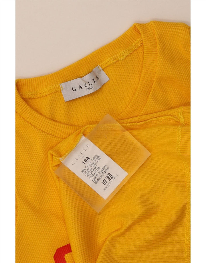 Débardeur Graphique Gaelle Garçon 15-16 ans Jaune Coton