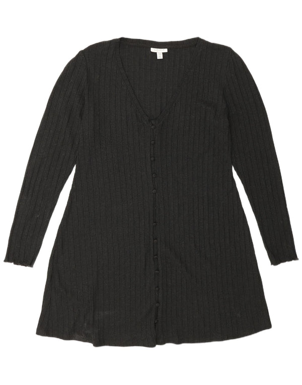 Topshop Robe pull à manches longues pour femme UK 18 XL Gris Polyester