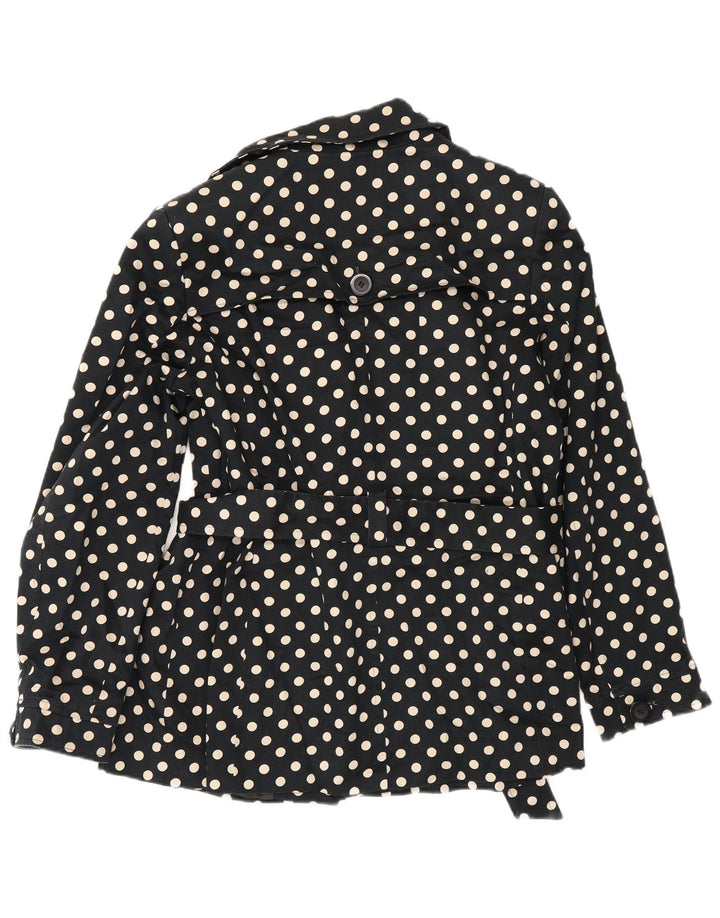 John Lewis Veste 3 boutons pour femme UK 16 Grand coton noir à pois