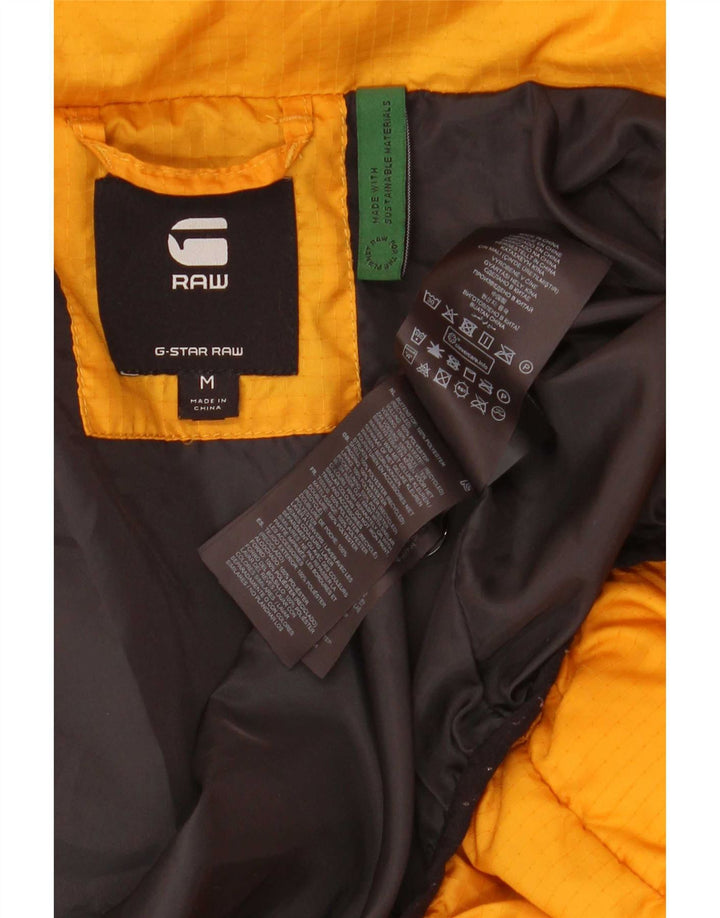 G-Star Veste rembourrée à capuche pour femme UK 14 Polyester jaune moyen