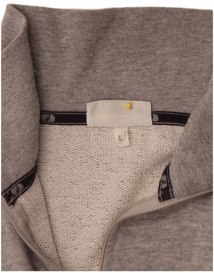 Asics Sweat-shirt à col zippé pour hommes, grand gris