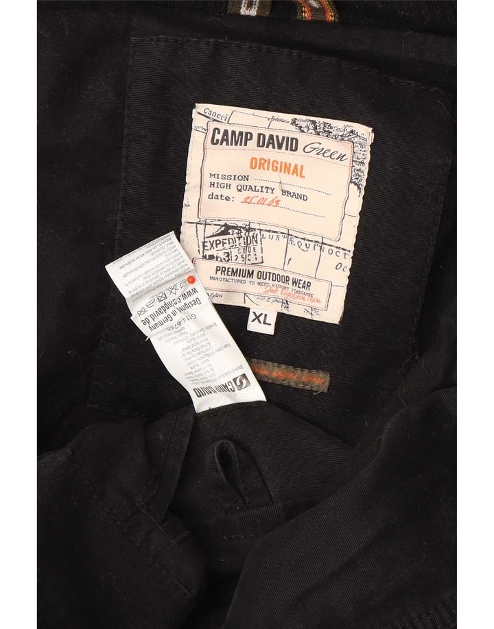 Veste Bomber Homme Camp David UK 42 XL Noir Coton
