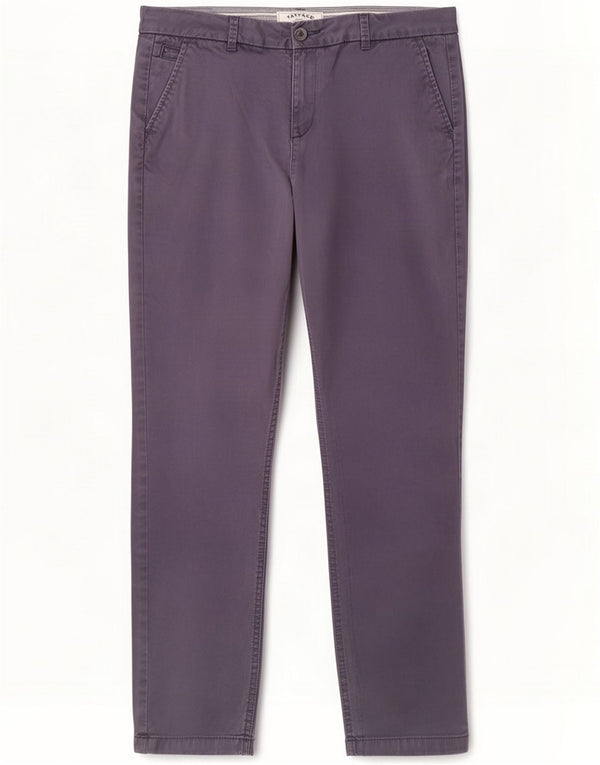Fat Face Pantalon Chino Slim Femme UK 14 Large W34 L28 Bleu Marine Coton