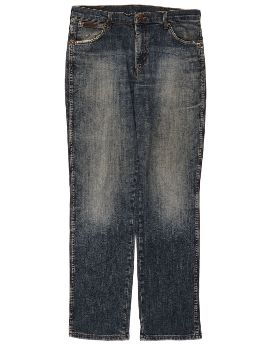 WRANGLER Jean Droit Texas Stretch Homme W34 L32 Bleu Coton