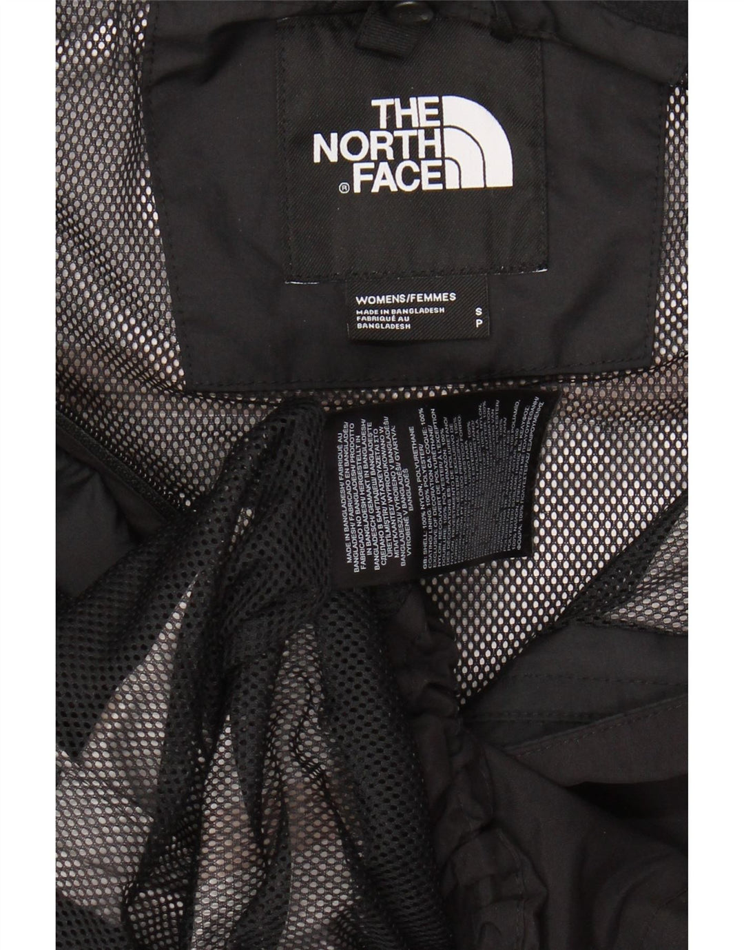 THE NORTH FACE Veste de pluie à capuche pour femme UK 10 Petit nylon noir