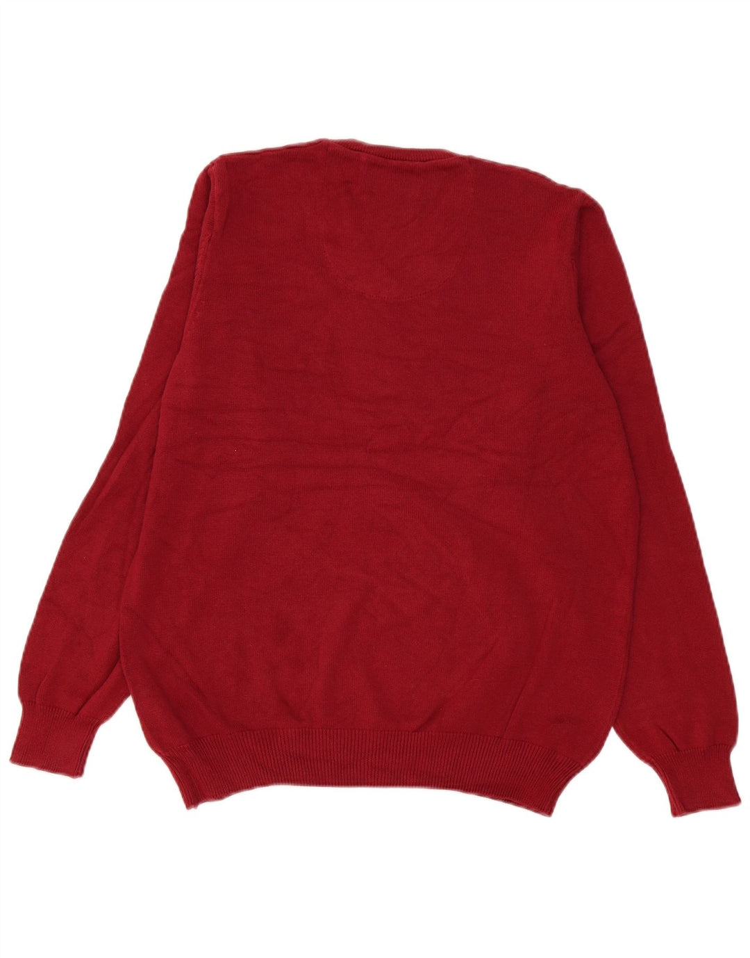 Marks & Spencer Pull Col V Homme Rouge Moyen Coton