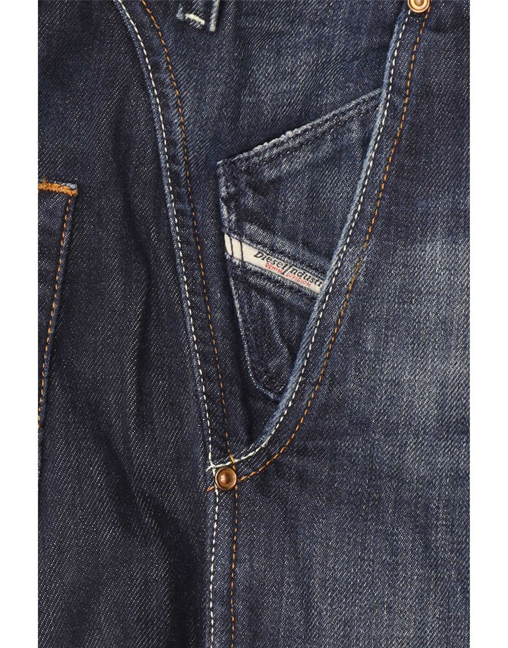 Diesel Jean droit Pheyo en détresse W33 L34 bleu marine en coton pour homme