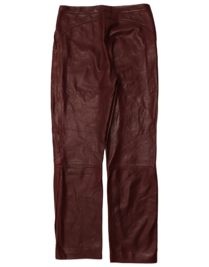 ESCADA Pantalon droit femme EU 38 Medium W32 L31 Cuir marron