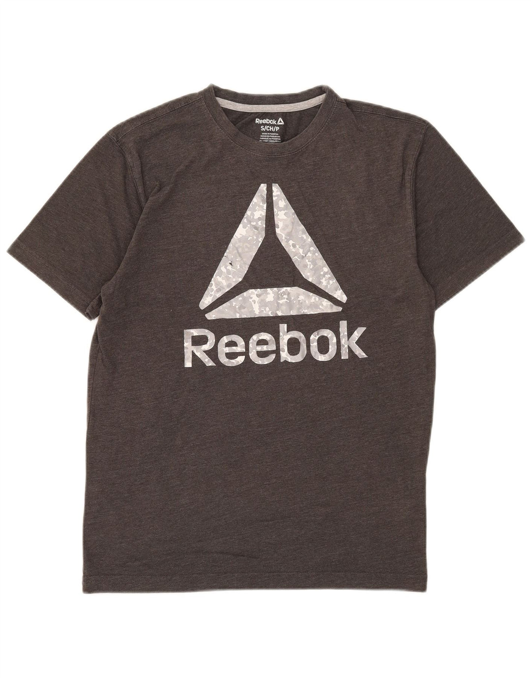 Reebok T-Shirt Graphique Homme Petit Gris Coton