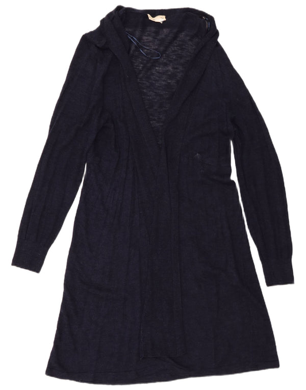 Phase Eight Cardigan ouvert long pour femme UK 18 XL Bleu marine Lin