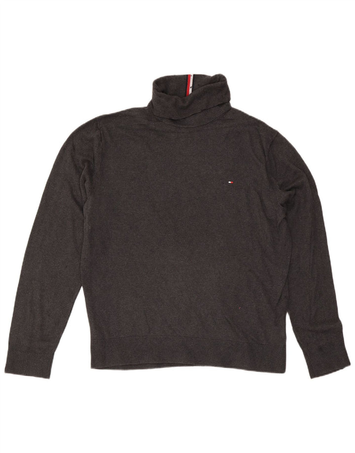 Tommy Hilfiger Pull col roulé homme XL gris coton