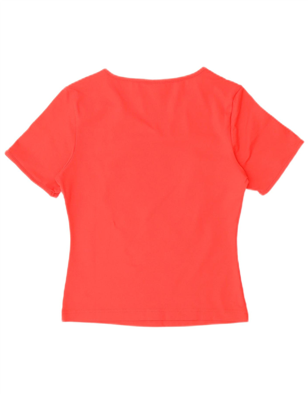 Adidas T-Shirt Femme Top UK 12 Rouge Moyen Polyester
