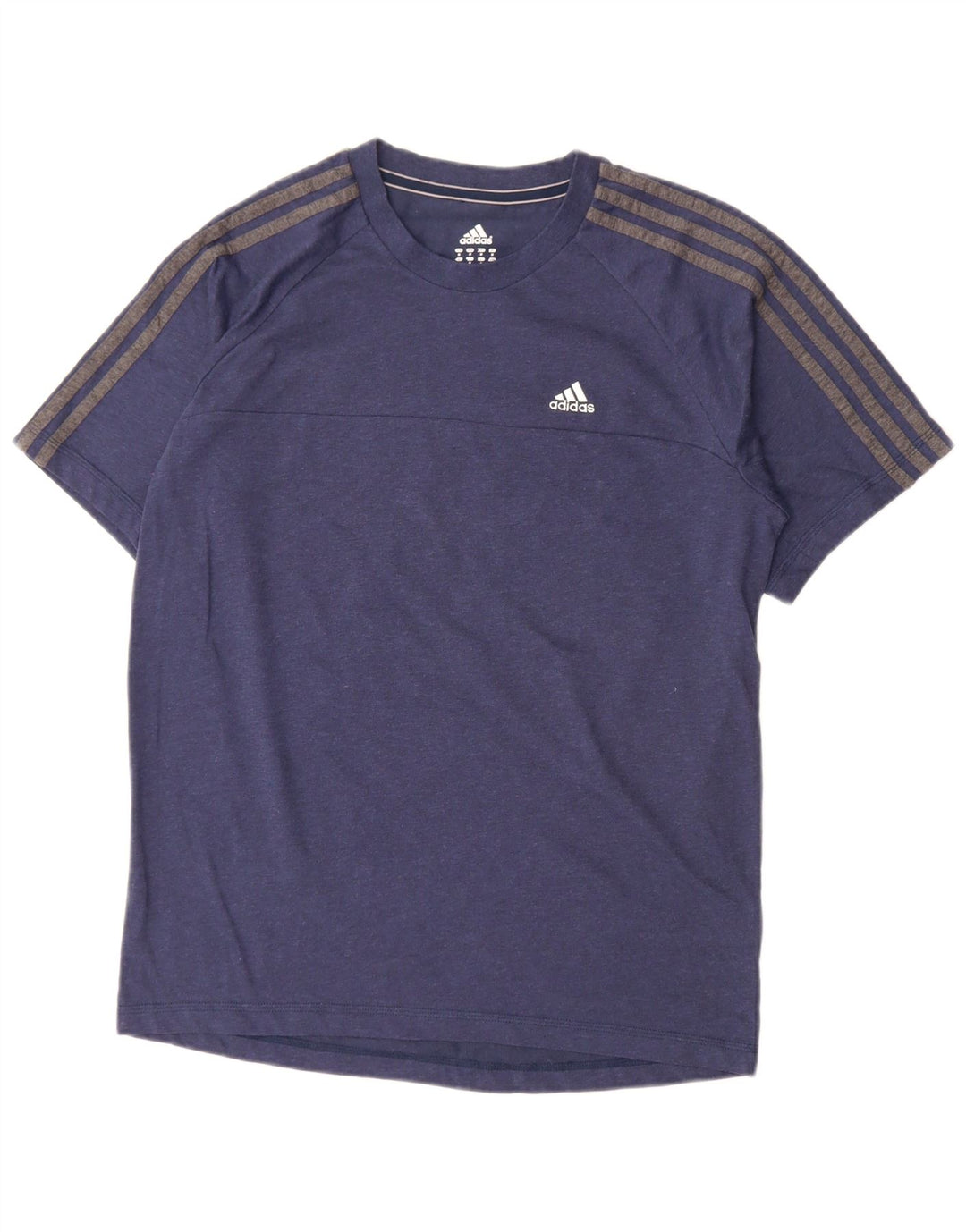 Adidas Homme Climalite T-Shirt Top Bleu Marine Moyen Coton