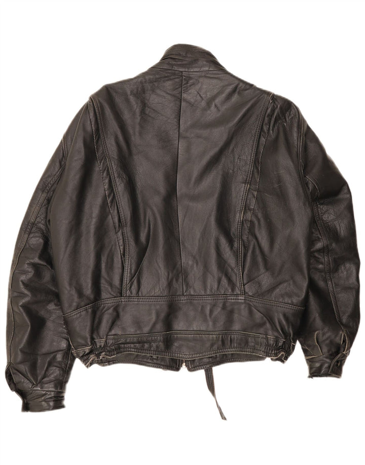 veste en cuir homme vintage UK 42 XL Rouge
