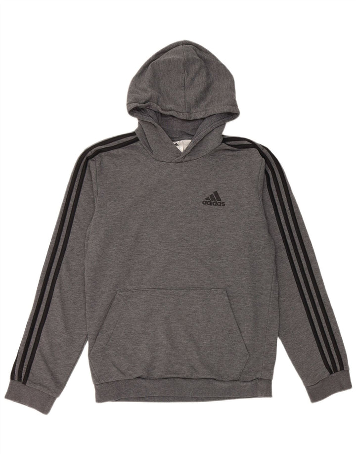 Adidas Pull à capuche pour homme Petit coton gris