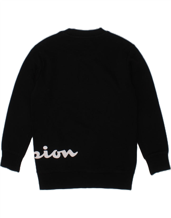 CHAMPION Boys Graphic Sweatshirt Jumper 7-8 Years Small Black Cotton Vintage Champion and Second-Hand Champion from Messina Hembry 