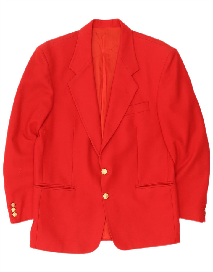 Pit Stop Veste Blazer 2 Boutons Homme IT 48 Laine Rouge Moyen