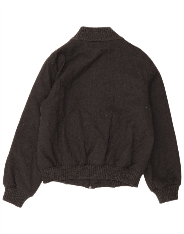 Giorgio Grati Veste Bomber Oversize Femme IT 40 Petite Laine Noire
