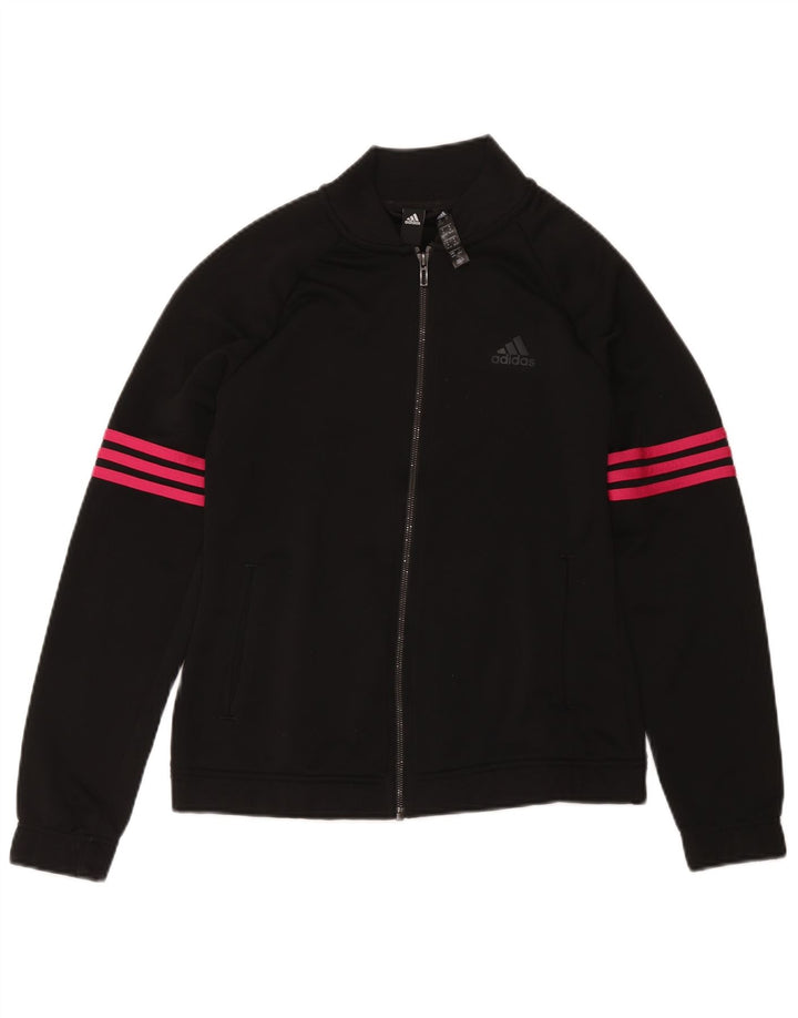 Adidas Veste de survêtement pour femme UK 12/14 Medium Noir Polyester