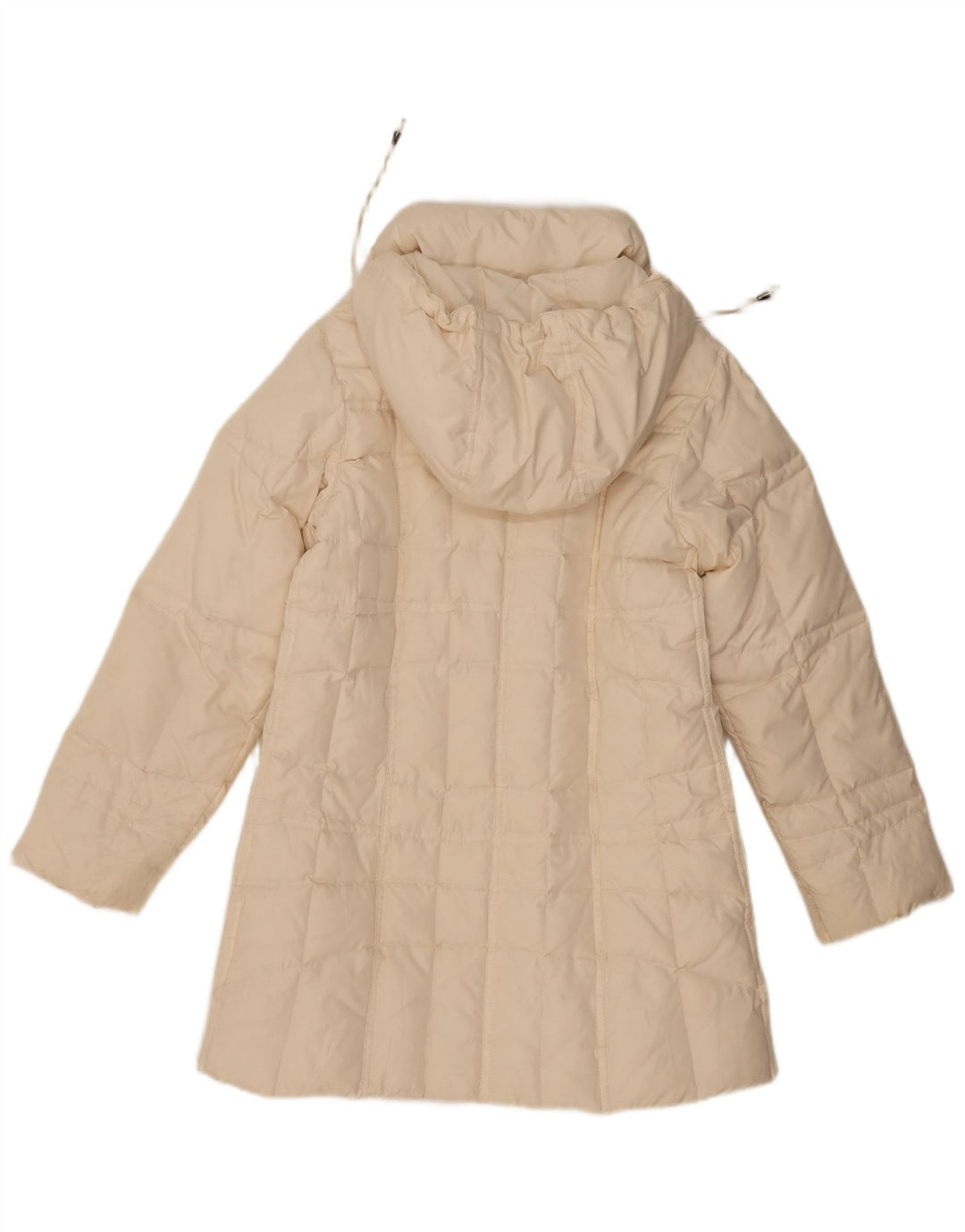 manteau rembourré à capuche femme vintage IT 44 Moyen Off White Polyester