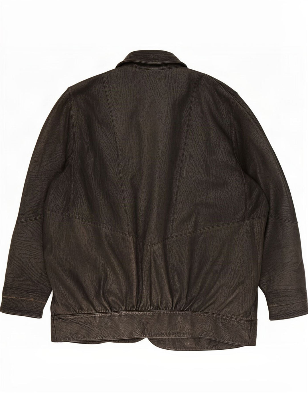 veste en cuir femme vintage UK 18 XL Noir