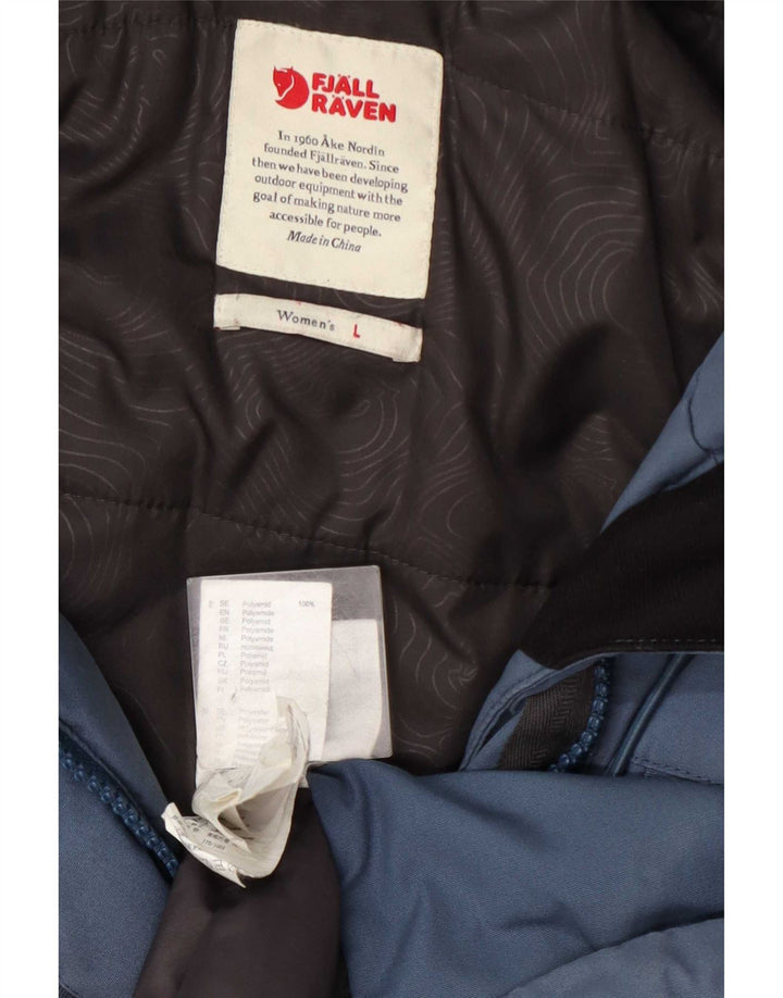 Fjall Raven Veste Parka à capuche pour femme UK 16 Large Bleu Polyamide