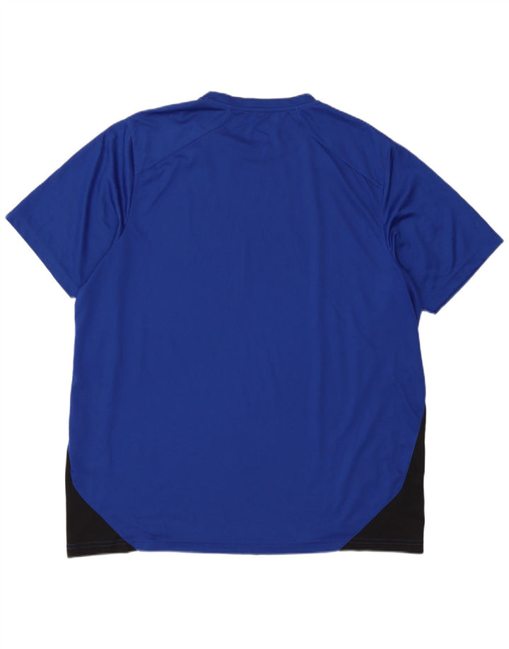 Reebok T-Shirt Graphique Homme XL Bleu Colorblock Polyester