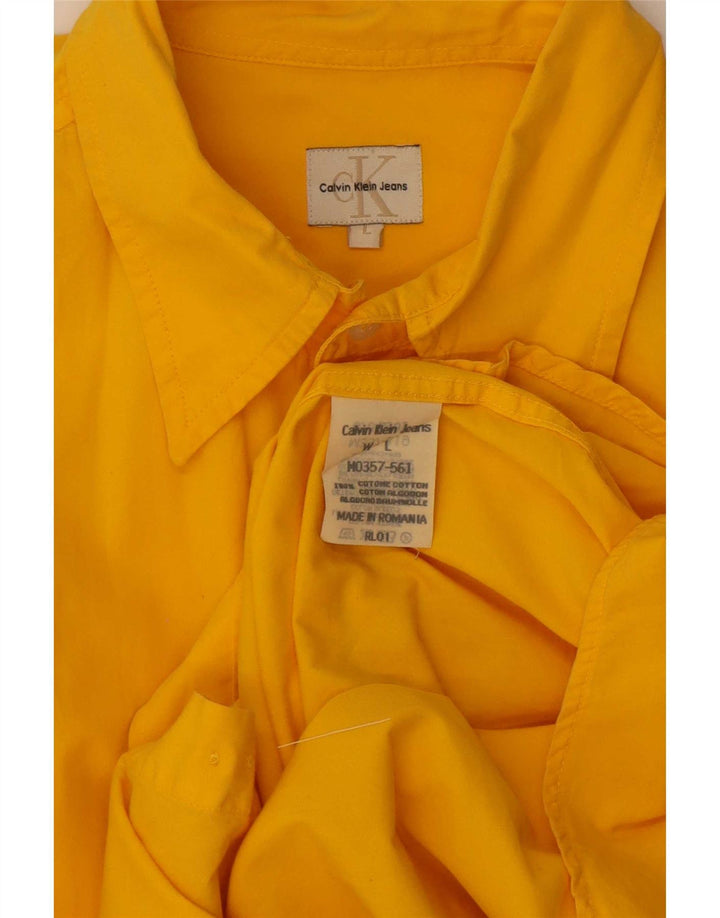 Calvin Klein Jeans Chemise Homme Large Jaune Coton