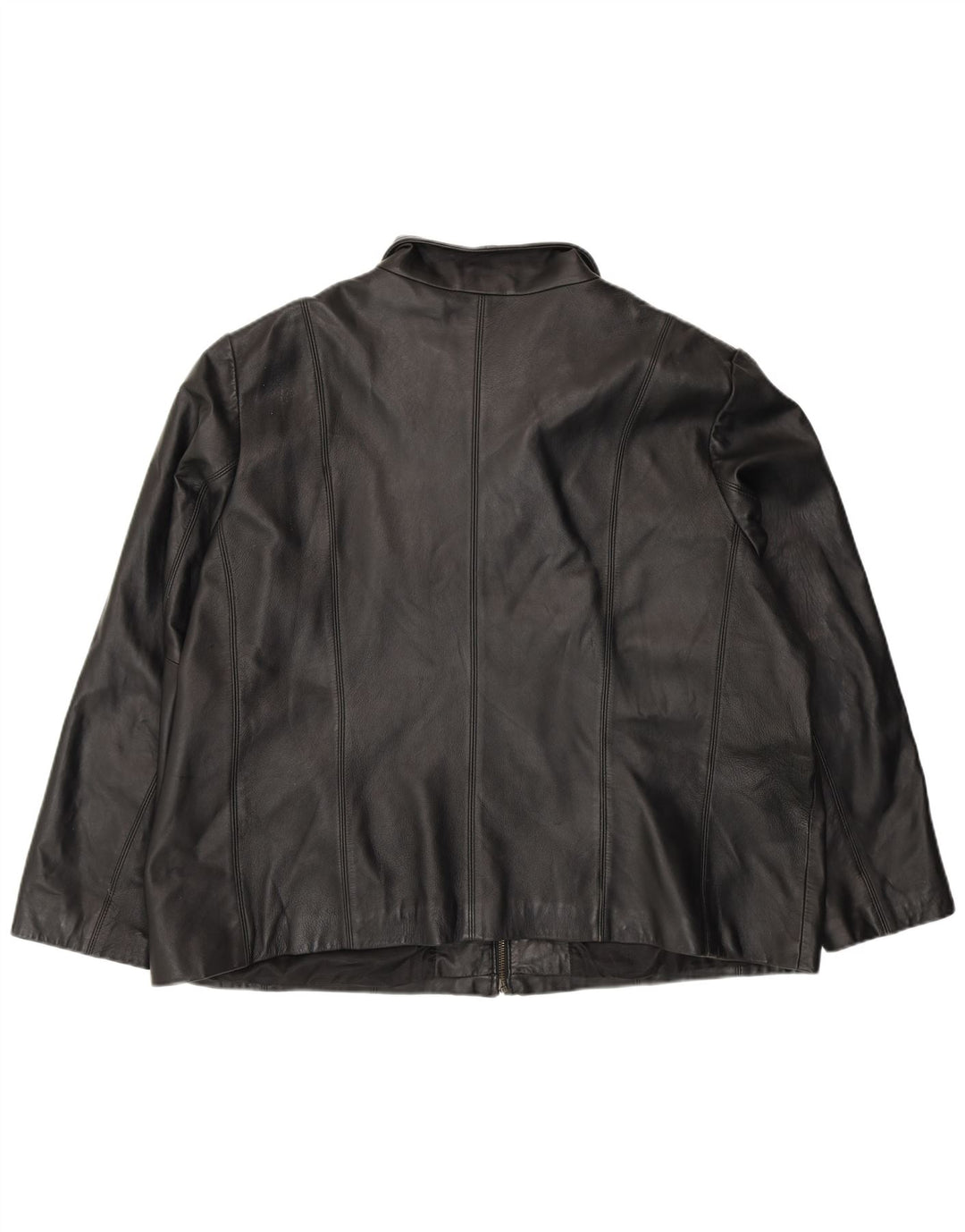 Colebrook Veste en cuir pour femme UK 22 3XL Cuir noir