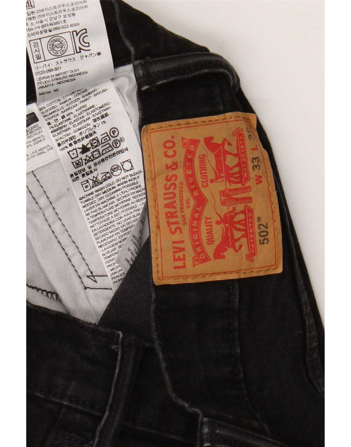 Levi's Jean Droit 502 Homme W33 L27 Noir Coton