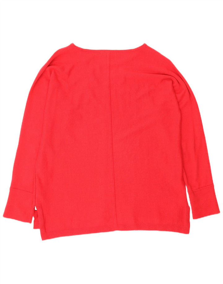 White Stuff Pull à col bateau pour femme UK 12 Rouge moyen Coton