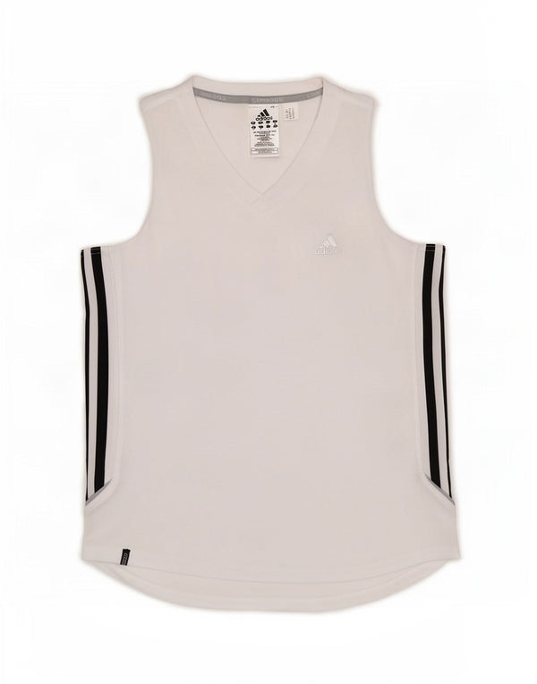 Adidas Clima 365 Débardeur pour femme UK 12 Medium Blanc Polyester